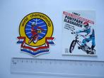 sticker oud FIETSCROSS BMX 1983 Slagharen fiets cross champ, Verzamelen, Stickers, Verzenden, Zo goed als nieuw, Bedrijf of Vereniging