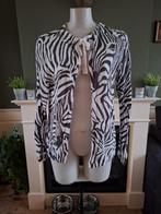 Sandwich wit grijs zebra print vest cape cardigan XXL 46 48, Kleding | Dames, Verzenden, Wit, Maat 46/48 (XL) of groter, Sandwich
