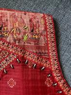 Rode mouwloze tuniek uit India met dessin, Ophalen of Verzenden, Zo goed als nieuw, Maat 38/40 (M), Rood