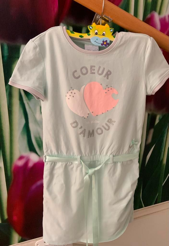 Leuke zometse jurk Le chic draagmaat 122/ 128/134, Kinderen en Baby's, Kinderkleding | Maat 128, Zo goed als nieuw, Meisje, Jurk of Rok