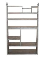 Vintage stellingkast met oude blauwe patina, Ophalen of Verzenden, Zo goed als nieuw