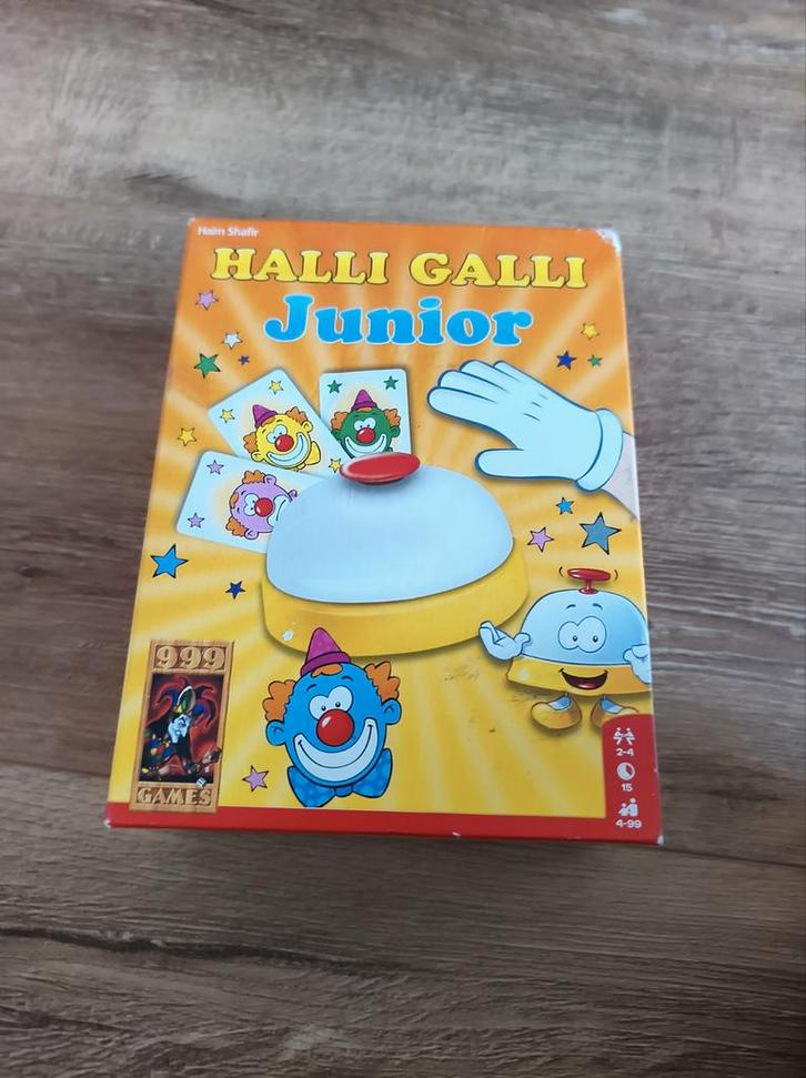 Halli Galli Junior - Leuk reactiespel!, Hobby en Vrije tijd, Gezelschapsspellen | Bordspellen, Zo goed als nieuw, Een of twee spelers