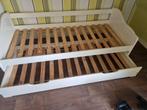 Ikea uitschuifbed grenen wit geverfd 1 persoons, Huis en Inrichting, Slaapkamer | Bedden, Ophalen, 90 cm, Eenpersoons, Wit