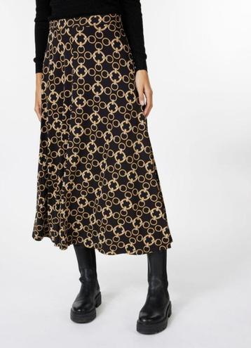 Esqualo maxi rok. Maat XS. Zwart/kettingprint. beschikbaar voor biedingen