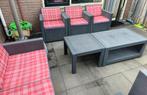 Allibert 6 pers. loungeset +kussens 1 tafel, 2 bijzettafels., Ophalen, Gebruikt, 6 zitplaatsen, Loungeset