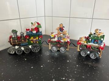 Kersttrein met fiber verlichting en muziek beschikbaar voor biedingen