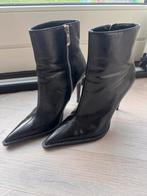 Zara enkellaars met fijne hoge hak leer, Ophalen of Verzenden, Zo goed als nieuw, Zwart