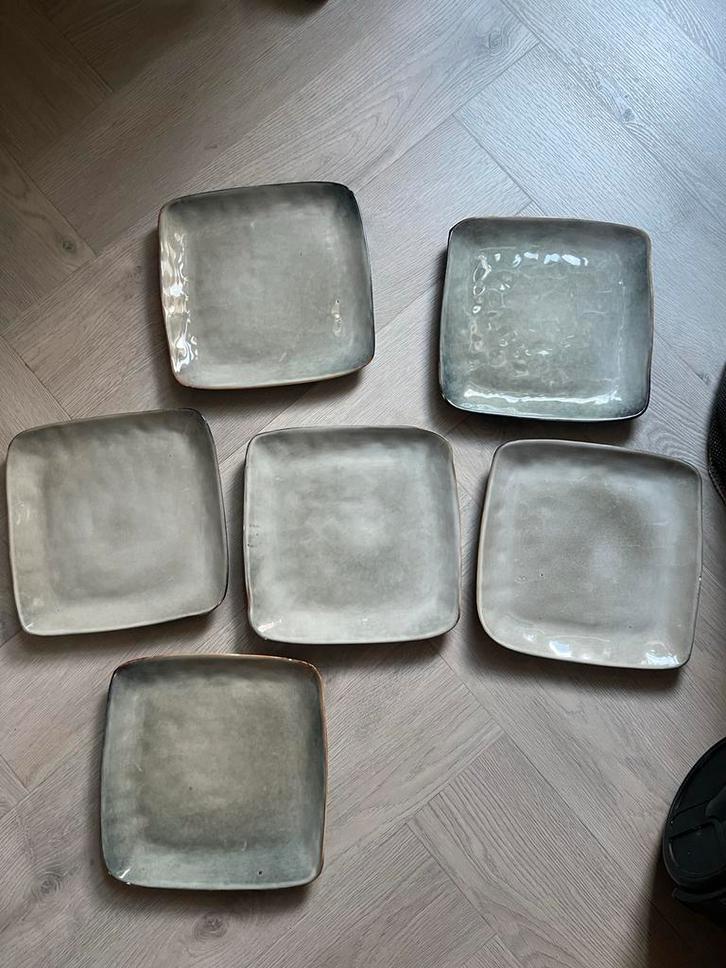 Borden Xenos - Set van Borden 6 stuks, Huis en Inrichting, Keuken | Servies, Gebruikt, Bord(en), Overige stijlen, Aardewerk, Ophalen of Verzenden