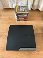 Playstation 3 met 10 spellen, Spelcomputers en Games, Ophalen, 500 GB, Met 1 controller, Slim