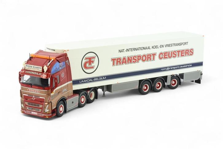 TEKNO  VOLVO FH 5 GLOB XL  + 3 ASREEFER TRAILER R. CEUSTERS, Hobby en Vrije tijd, Modelauto's | 1:50, Nieuw, Bus of Vrachtwagen