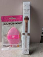 set: Luvia kwast highlighter & Real Techniques puff, Ophalen of Verzenden, Nieuw, Gehele gezicht