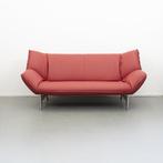 2x Leolux Tango 3-zits/223cm Bank Rood Leer - Gepolijst, Huis en Inrichting, Ophalen of Verzenden, Zo goed als nieuw, Metaal