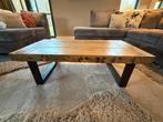 salontafel eikenhouten balken, Ophalen, Gebruikt, 100 tot 150 cm, Eikenhout