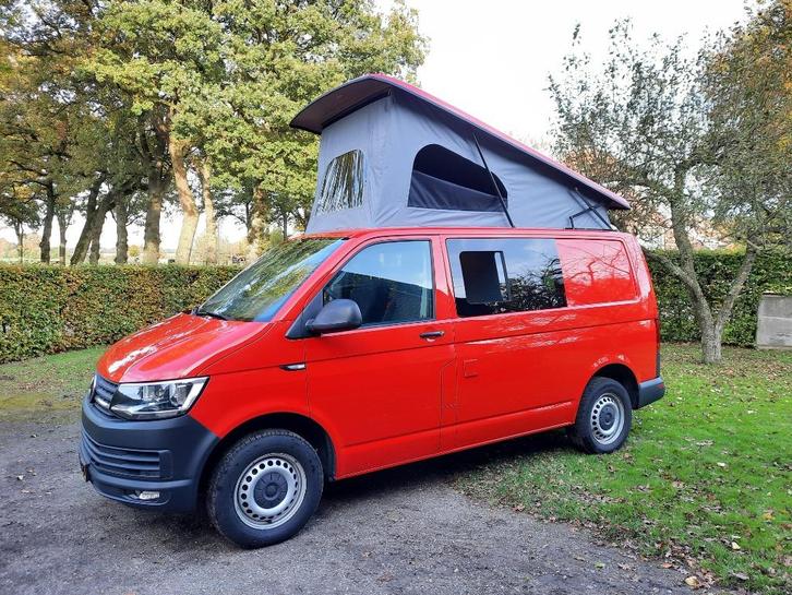 Kleine camper te huur VW T6 m. rondzit Fiat Ducat met v. bed, Caravans en Kamperen, Verhuur