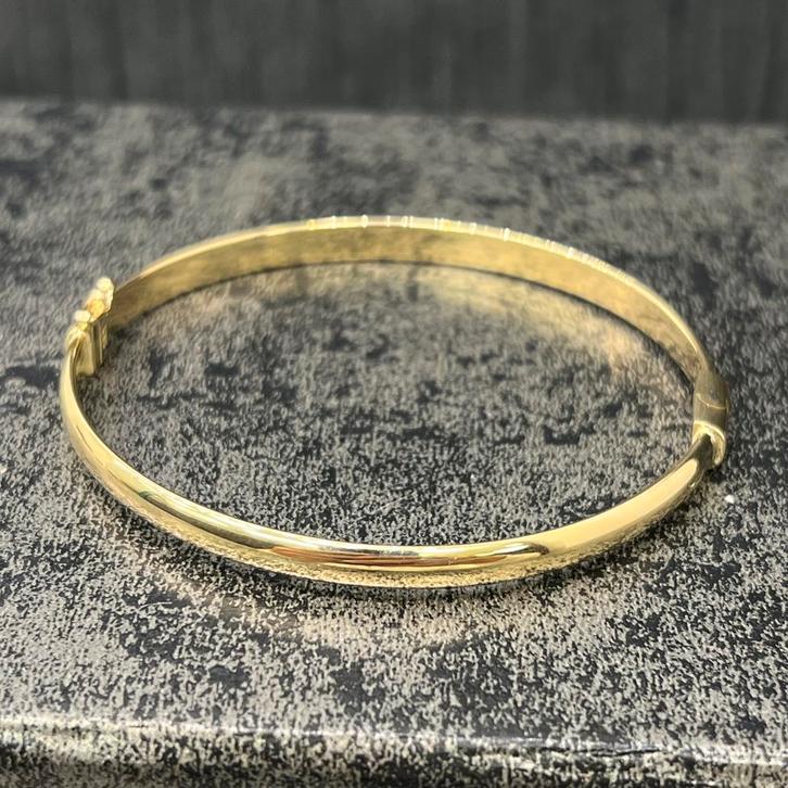 14 karaats gouden slavenarmband nieuw italy, Sieraden, Tassen en Uiterlijk, Armbanden, Zo goed als nieuw, Ophalen of Verzenden