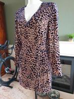 ST Studio prachtige luipaard fluweel print jurk mt 36 S, Kleding | Dames, Bruin, Verzenden, ST Studio, Zo goed als nieuw