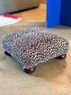Leuke poef met luipaardprint, Huis en Inrichting, Minder dan 50 cm, Gebruikt, Vierkant, Ophalen of Verzenden