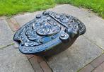 Vintage kolenkit "schildpad", gietijzer, Huis en Inrichting, Kachels, Ophalen, Gebruikt, Hout, Houtkachel