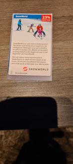 SnowWorld voordeelbon voor 25% korting, Drie personen of meer, Kortingsbon