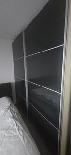 IKEA Pax schuifkast met glazen deuren - 204x60, Ophalen of Verzenden, Zo goed als nieuw, 50 tot 75 cm, 200 cm of meer