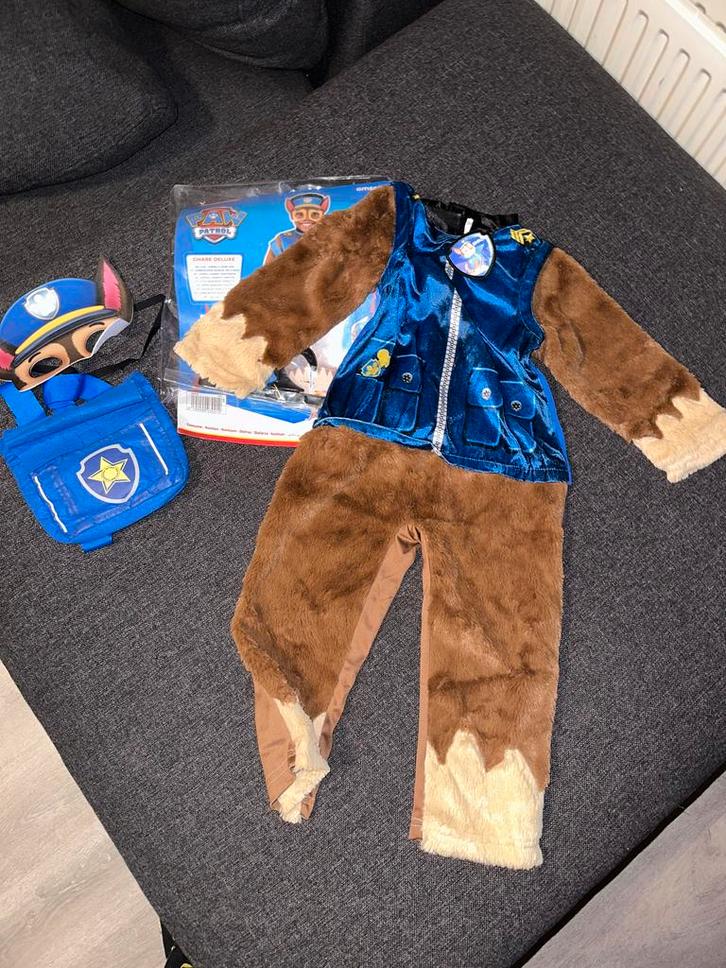 Paw Patrol Chase Kostuum - Zo Goed Als Nieuw!, Kinderen en Baby's, Carnavalskleding en Verkleedspullen, Zo goed als nieuw, Jongen