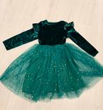 Kerstjurk groen tutu velours jurkje gouden sterren 104 110, Meisje, Shein, Nieuw, Ophalen of Verzenden