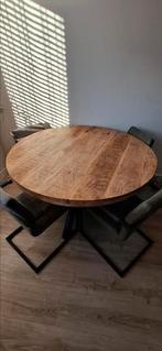Eettafel rond, Huis en Inrichting, Tafels | Eettafels, Ophalen, Rond, Zo goed als nieuw, 100 tot 150 cm