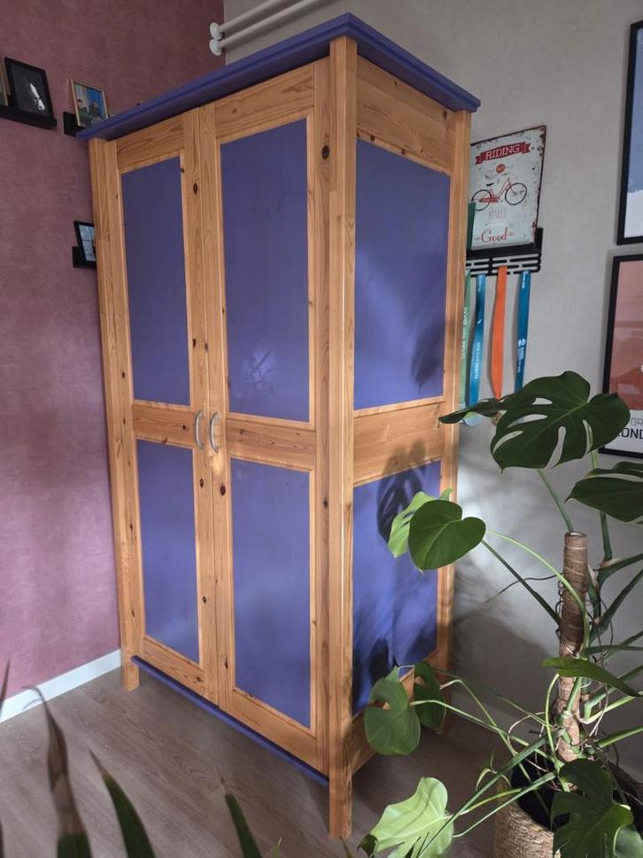 houten kast, Huis en Inrichting, Kasten | Kledingkasten, Gebruikt, 150 tot 200 cm, 50 tot 75 cm, Ophalen