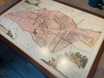 Oude kaart Smallingerland, 18e eeuw, ingelijst, Voor 1800, Ophalen of Verzenden, Nederland, Landkaart
