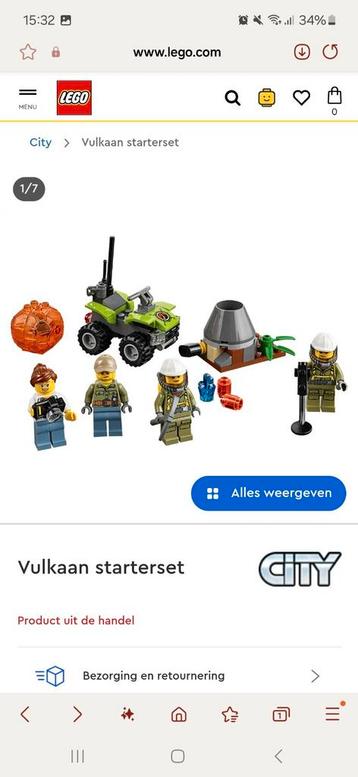 Lego city vulkaan set 60120/60122 beschikbaar voor biedingen