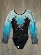Turnpakje lange mouwen maat 116 122 128, Blauw, Zo goed als nieuw, Turnpak(je), Kindermaat 122 t/m 140