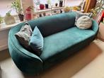 Groene retro bank, Huis en Inrichting, Banken | Bankstellen, Ophalen, Gebruikt, Driepersoons, 75 tot 100 cm