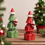 Nieuwe mal kerstboom van cadeau’s met kerstman, Kunststof, Wit, Nieuw, Ophalen of Verzenden