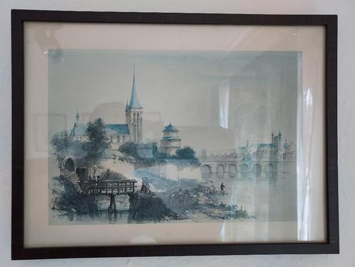14 ingelijste litho's van Maastricht - Alexander Schaepkens, Antiek en Kunst, Kunst | Litho's en Zeefdrukken, Ophalen of Verzenden