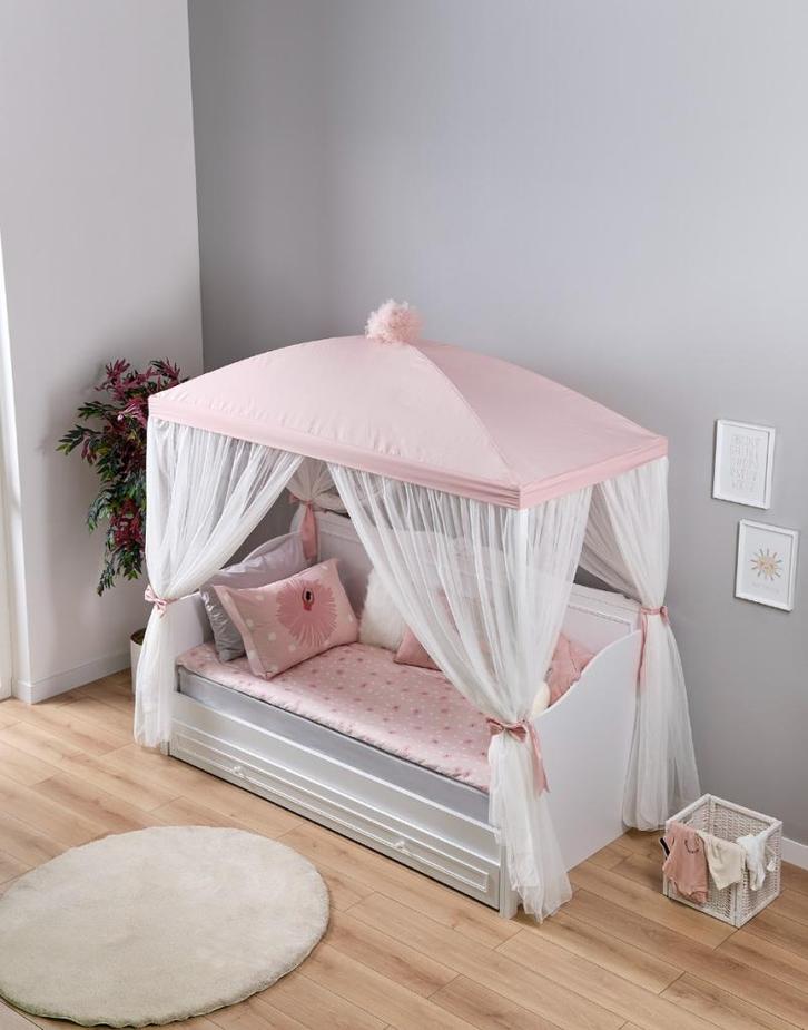 Lora tienerkamer met bedbank wit, zelf samen te stellen, Kinderen en Baby's, Kinderkamer | Bedden