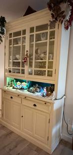 Witte buffetkast, tweedelig, 145x48x232cm (teab), Ophalen, Gebruikt, 100 tot 150 cm, 200 cm of meer