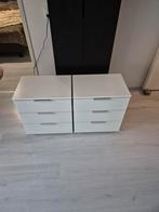 2 witte nachtkastjes - 56x52x38, Huis en Inrichting, Slaapkamer | Nachtkastjes, Ophalen, Kunststof, 55 tot 70 cm, Zo goed als nieuw