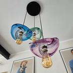 Vintage Val Saint Lambert kristalglazen hanglampen., Ophalen of Verzenden, Zo goed als nieuw, Minder dan 50 cm
