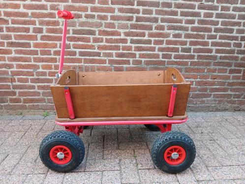 Houten bolderkar bolderwagen luchtbanden pinkpop efteling, Caravans en Kamperen, Bolderkarren, Zo goed als nieuw, Ophalen