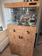 Terrarium met kast, Dieren en Toebehoren, Reptielen en Amfibieën | Toebehoren, Ophalen, Gebruikt, Terrarium of Paludarium