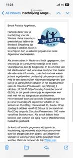 Breda Singelloop 2025 - 2x startbewijs halve marathon, Sport en Fitness, Loopsport en Atletiek, Ophalen of Verzenden, Zo goed als nieuw