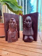 Boekensteunen "masai", houtsnijwerk uit Kenia, Huis en Inrichting, Woonaccessoires | Overige, Nieuw, Ophalen of Verzenden