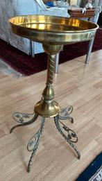 Antiek koper bewerkt tafeltje, Antiek en Kunst, Ophalen of Verzenden