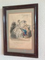 Oude prent in lijst - Journal des Demoiselles 1861, Antiek en Kunst, Ophalen of Verzenden