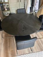 OPRUIMING! Zwarte eettafel (marmer), Huis en Inrichting, Tafels | Eettafels, Overige materialen, 100 tot 150 cm, Rond, Ophalen of Verzenden