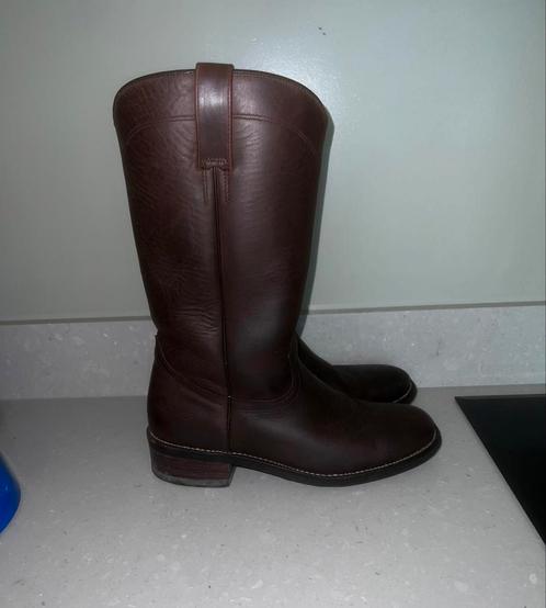 Western boots laarzen bruin leer continental maat 40 41 42, Dieren en Toebehoren, Paardrijkleding, Zo goed als nieuw, Dames, Heren