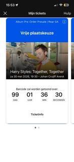 Harry styles tickets 2x Amsterdam rear GA, Twee personen, Overige soorten