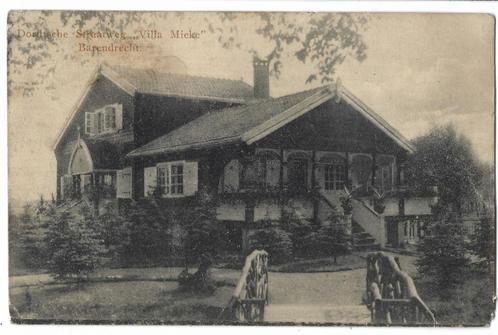 Barendrecht, Dordtsche Straatweg "Villa Mieke", Verzamelen, Ansichtkaarten | Nederland, Gelopen, Zuid-Holland, 1920 tot 1940, Verzenden