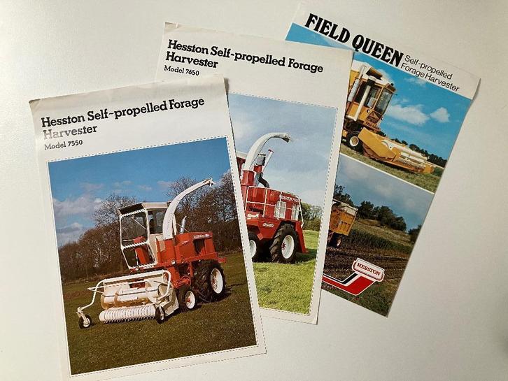 Hesston hakselaars Field Queen 3 folders geen tractor, Boeken, Catalogussen en Folders, Gelezen, Ophalen of Verzenden