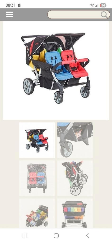 familiedoo vierlingwagen, Kinderen en Baby's, Tweelingen en Meerlingen, Nieuw, Kinderwagen of Buggy, Ophalen